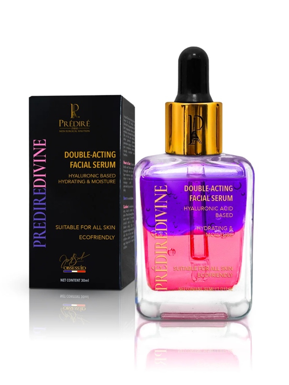 Prédiré Double-Acting Facial Serum — Purple & Pink Hydration Blend